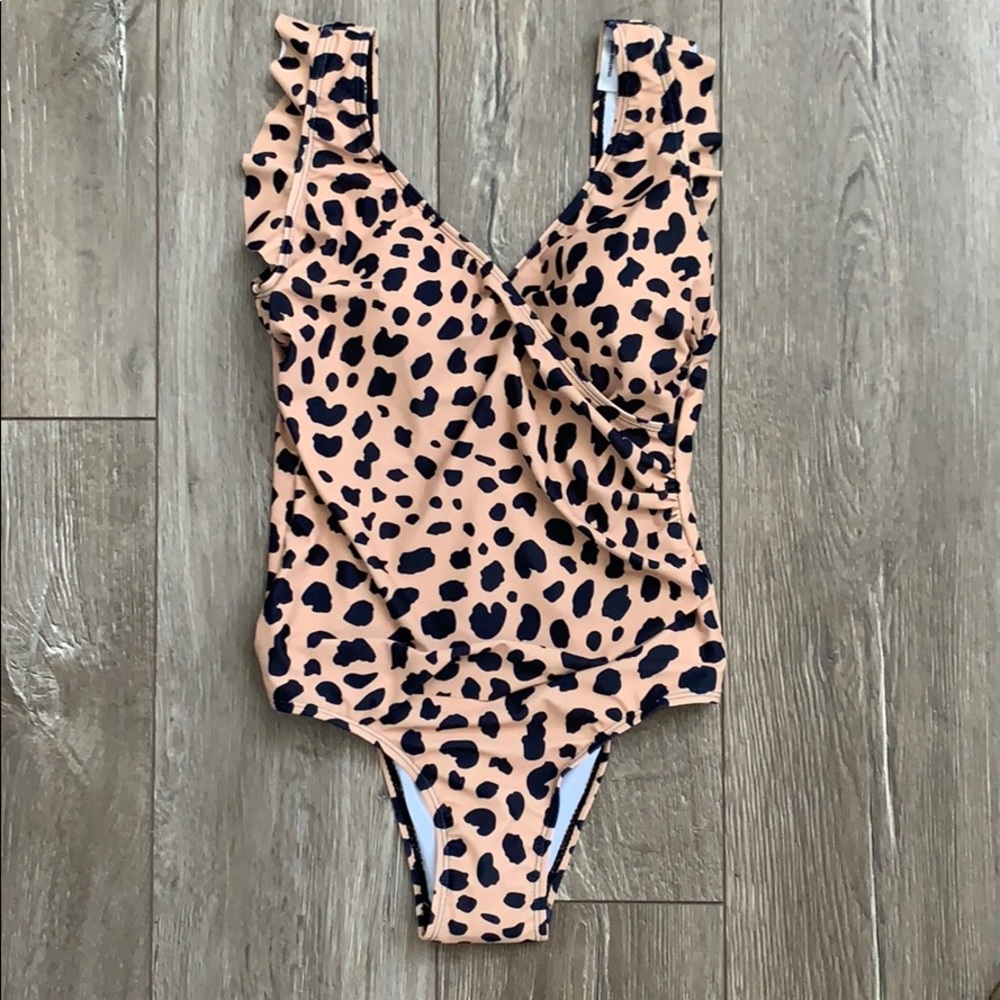 Leopard one piece swimsuit